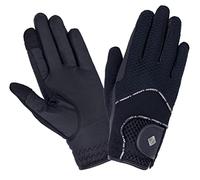 LeMieux Guantes de equitación unisex de malla 3D en azul marino, ligeros y transpirables, antideslizantes, talla M