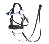 LeMieux Hobby Horse Showing Bridle - Se adapta a caballos Hobby - Cuero con hebillas funcionales - Show Browband - Negro