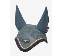 LeMieux Loire Horse Fly Hood - Orejas ligeras y transpirables para protección contra moscas, ajuste limpio debajo de la brida, detalles de cordón, parche frontal de satén, ganchillo a mano, gasolina,