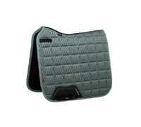 LeMieux Malla de carbono cuadrada de doma en salvia, forro de bambú suave y ligero, absorbe el sudor, cómodo sin fricción, almohadilla grande para montar a caballo