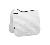 LeMieux ProSport Lustre/Suede Dressage Square (D-Ring) - White, Large