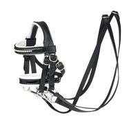 LeMieux Toy Pony - Brida doble de cuero funcional, color negro, a partir de 8 años