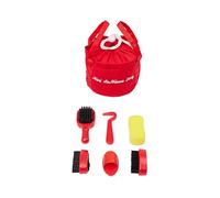 LeMieux Toy Pony - Kit de aseo Ember - Incluye cepillos, peine de curry, esponja, organizador de enredos y púa de pezuña - Almacenar en una mini bolsa de aseo con cordón - Adecuado para mayores de 3