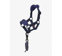 LeMieux Toy Pony Vogue Halter & Leadrope - A partir de 3 años - Muserola acolchada de forro polar - Correa ajustable - Lavable a máquina - Azul tinta - Talla única