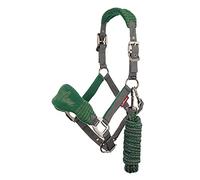 LeMieux Vogue - Collar de Forro Polar con Cuerda de Plomo en Color Verde Cazador, Acolchado Extra, Ajustable en la acera y Correa de encuesta, Extra Completo
