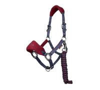 LeMieux Vogue - Collar de Forro Polar para la Cabeza, Cabestro y Cuerda de Plomo (borgoña - mazorca)