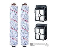Lemige Paquete de 2 rollos de cepillo multisuperficie 1868 + 2 filtros de aspiradora 1866 para aspiradora Bissell CrossWave, comparar con la pieza 1608683, 160-8683, 1608684