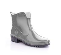 LEMIGO Botas de Goma Caucho Para Mujer Botas de Agua Impermeable Elke (Gris, numeric_37)