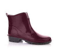LEMIGO Botas de goma para mujer, botas cortas de goma para tobillo, botas de lluvia Elke, talla 36-42 EU, borgoña, 38 EU