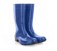 LEMIGO Botas de Goma para Mujer Botas de Lluvia Altas Impermeables Zapatos de Jardín 967 Ilse (Azul, Sistema tallas calzado EU, Adulto, Números, mediano, 39)
