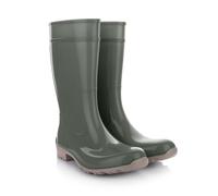 LEMIGO Botas de Goma para Mujer Botas de Lluvia Altas Impermeables Zapatos de Jardín 967 Ilse (Oliva, 38, Sistema tallas calzado EU, Adulto, Números, mediano, 38)