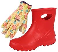 LEMIGO Botas de Lluvia de Jardín Unisex Muy Ligeras de EVA 36-47 EU (Rojo, Sistema tallas calzado EU, Adulto, Números, mediano, 36)