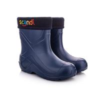 LEMIGO Botas de Lluvia Para Niños con Aislamiento de Fieltro Cálido Negro Azul Rosa 24-37 EU (Azul Marino (inscripción colorida), numeric_27)