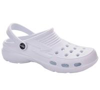 LEMIGO Hombre Mujer Unisex Zuecos de EVA Zapatos de Jardín Ultraligeros 36-47 EU (Blanco, Sistema Tallas Calzado EU, Adulto, Números, Mediano, 44)