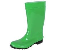 Lemigo Ilse Botas de Agua para Mujer Botas de Lluvia Femeninas de Goma de PVC Color Verde Calzado Impermeable Cómodo Sólido 37 EU 4,5