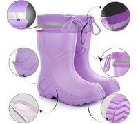 LEMIGO Niños Botas de Goma EVA Superligeras Puño Cálido Impermeable...