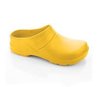 LEMIGO Zuecos ligeros de EVA para jardín, jardinería, BIO COMFORT, Amarillo Mostaza, 41 EU