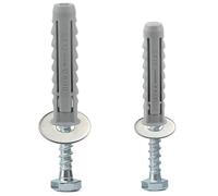 Lemiyoo 20 juegos (60 piezas) de pernos de anclaje de pared de ladrillo de mampostería resistente (M10/M12), surtido de cuatro tacos de pared de expansión lateral con arandelas y tornillos hexagonales