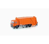 LEMKE Minis 81520952 Man F90 - Camión de Basura Neutro, Color Naranja