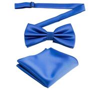 LEMLIN Corbata Azul Profundo para Hombre - Set de 2 Piezas con Pañuelo | Corbata Preñudada Azul para Trajes, Bodas & Ocasiones Formales | Accesorio Elegante para Trajes Masculinos