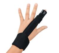 LEMLIN Férula para Dedo Corazón,Soporte Ajustable para Dedo en Gatillo,Fracturas,Artritis y Tendinitis,Inmovilizador Transpirable con Extensión de Aluminio,Mano Izquierda Derecha