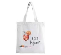 LEMLIN Kit Regalo 35x40cm - Bolsa De Algodón Estampada Holy Aperoli - Diseño De Cóctel, Regalo Para Amantes Para Aperol