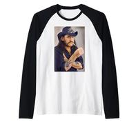 Lemmy Kilmister of Motorhead Retrato As of Spades Camiseta Manga Raglan