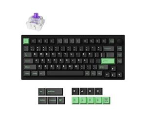 LEMOKEY P1 HE 75% inalámbrico teclado mecánico personalizado para juegos con interruptores magnéticos de doble riel Gateron versión completa - negro