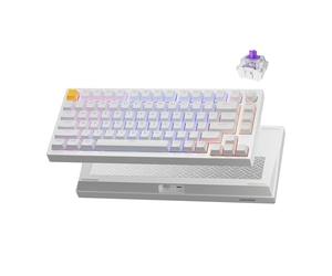 LEMOKEY Teclado mecánico inalámbrico P1 HE 75% para juegos con interruptores magnéticos Gateron de doble riel versión de perilla, QMK 2.4 GHz Bluetooth 5.2 RGB retroiluminación compatible con Mac