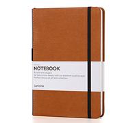 Lemome Cuaderno de papel cuadriculado clásico de tapa dura con soporte para bolígrafo, papel grueso de alta calidad + separadores de página, regalos de 8.4 x 5.7 pulgadas