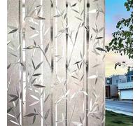 LEMON CLOUD 3D Vinilo Cristal para Ventanas Translúcida Decorativa Autoadhesiva Vinilo Bambú Patron Privacidad Estática Vinilos para Cristales Anti UV Oficina Casa 60x200CM