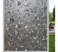 LEMON CLOUD Vinilos para Ventanas, Privacidad Esmerilado Estático Translucido Vinilo para Cristal No Adhesivo, Gris-Negro Tulip (44,5 x 200 cm)