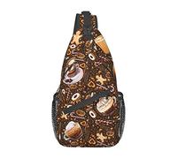 Lemon Coffee Bean Hazelnut Chocolate Cookies Sling Bag, Casual Crossbody Shoulder Bag Backpack Travel Chest Pack para Hombres y Mujeres