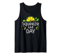 Lemon Coffee Squeeze The Day Sign,When Life Gives You Lemons Camiseta sin Mangas