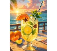 Lemon Drinks 700 Piece Jigsaw Puzzles for Adults, Colourful, Challenging & Brainteasing Adult Puzzles 700 Pieces Coast, Fun jigsaws for The Whole Family 20x15 Inch