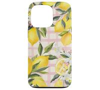 Lemon Fruit Summer Floral Citrus Vintage Pink Cute Carcasa para iPhone 13 Pro