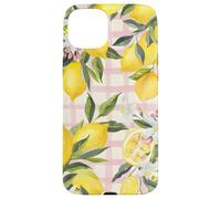 Lemon Fruit Summer Floral Citrus Vintage Pink Cute Carcasa para iPhone 15 Plus