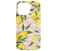 Lemon Fruit Summer Floral Citrus Vintage Pink Cute Carcasa para iPhone 15 Pro Max