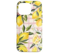 Lemon Fruit Summer Floral Citrus Vintage Pink Cute Carcasa para iPhone 16 Pro