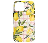 Lemon Fruit Summer Floral Citrus Vintage Pink Cute Carcasa para iPhone 16 Pro Max