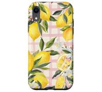 Lemon Fruit Summer Floral Citrus Vintage Pink Cute Carcasa para iPhone XR