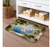 Lemon Grove - Tapete de baño escénico de secado rápido, plantas de limonero costero, absorbente, antideslizante, tapete de ducha de espuma viscoelástica de primavera, lavable, para baño, inodoro, baño