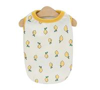 Lemon Pattern Dog Vest | Cotton Summer Pet Clothing | Breathable Dog Outfit for Small Medium Dogs/Outdoor Activities/Hot Weather | Comfortable & Washable (XL)