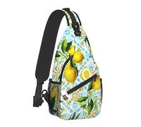 Lemon Pine Banana Crossbody Bag Casual Sling Shoulder Mochila para Hombres Mujeres Unisex Pequeña Senderismo Mochila Durable Senderismo Daypack