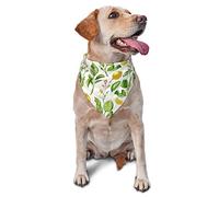 Lemon Tree Flower Leaves Spring Dog Bandanas Boy Bulk Puppy Pañuelo Ajustable Triángulo Suave Baberos Accesorios para Perros Pequeños Medianos Grandes Gatos Blanco