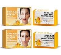 Lemon Turmeric Kojic Acid Soap,Kojic Acid Soap for Dark Spots, Turmeric Soap Bar, Kojic Acid Soap, Brightening Lemon Turmeric & Kojic Acid Soap, Remove Acne Blackheads Dark Spot (2pcs)