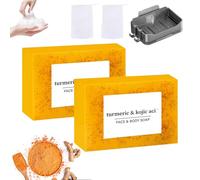 Lemon Turmeric Kojic Acid Soap, Lemon Turmeric & Kojic Acid Brightening Soap, Beauty for Facial and Body.