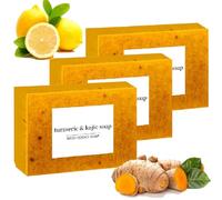 Lemon Turmeric Kojic Soap Fragrance, Natural Kojic Acid Soap for Skin Lightening - Handmade Tumeric Soap for Acne,Turmeric Lemon Kojic Acid Soap for Face and Body (3)