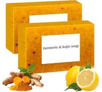 Lemon Turmeric Kojic Soap Fragrance, Natural Kojic Acid Soap for Skin Lightening - Handmade Tumeric Soap for Acne,Turmeric Lemon Kojic Acid Soap for Face and Body (2)