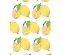 Lemon Watercolor Minimal 6x8 planner insert designed for A5 notebook covers, featuring weekly and monthly layouts for portable planning, organization, and everyday productivity